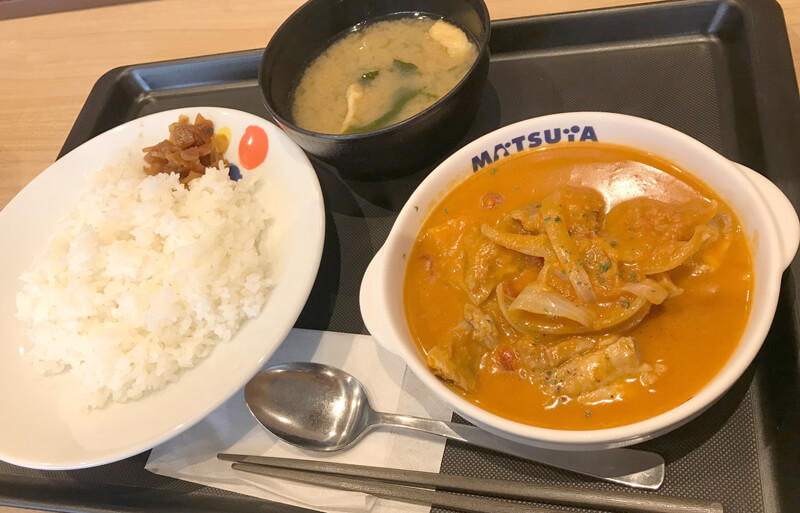 松屋のバターチキンカレー