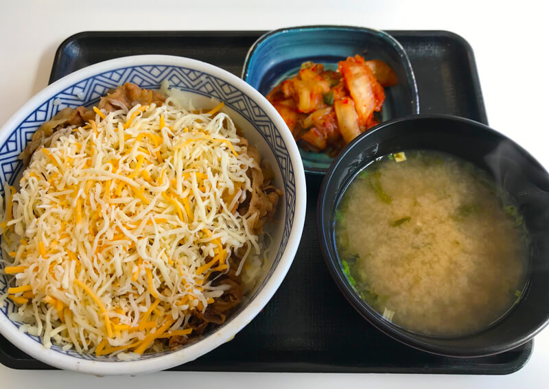 吉野家のチーズ牛丼