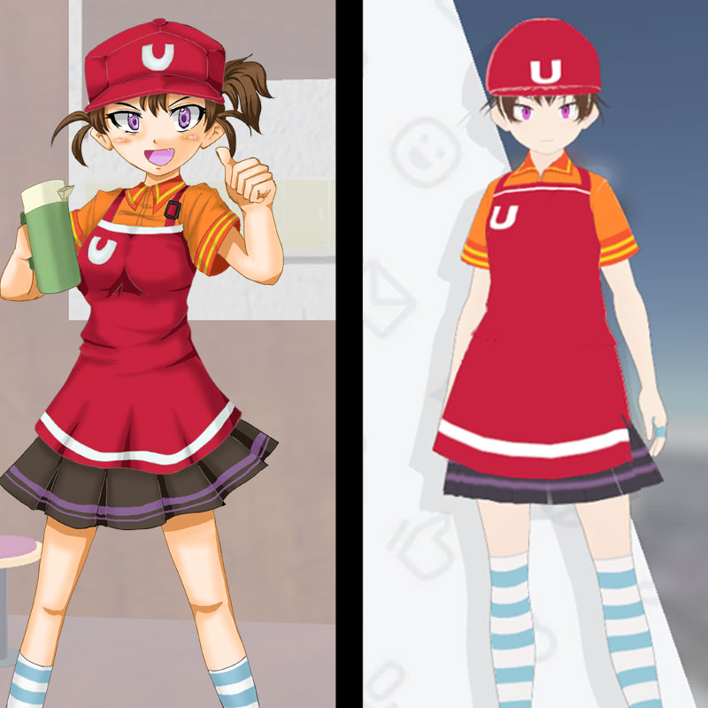女子高生店員アバター