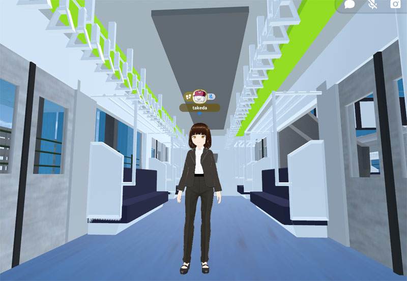 メタバース電車内