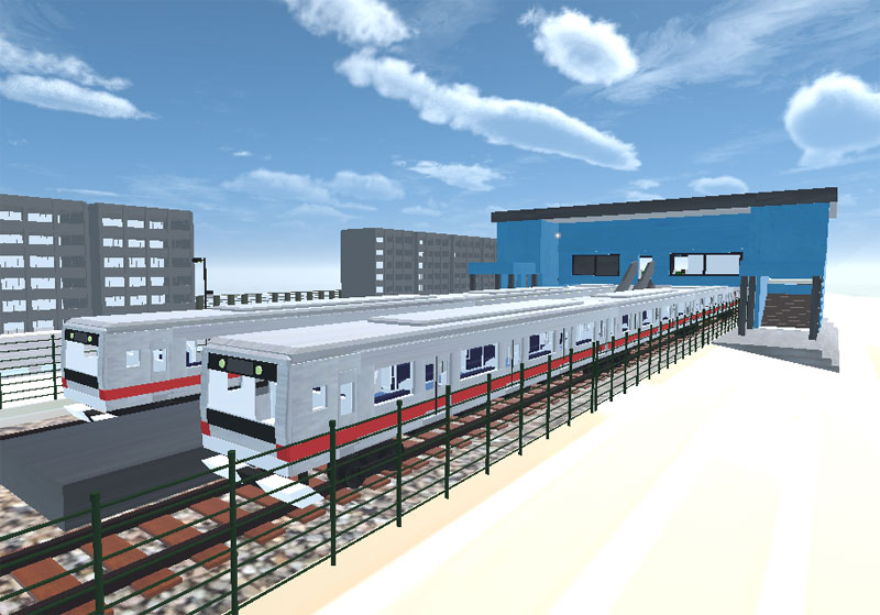電車と駅のモデリング