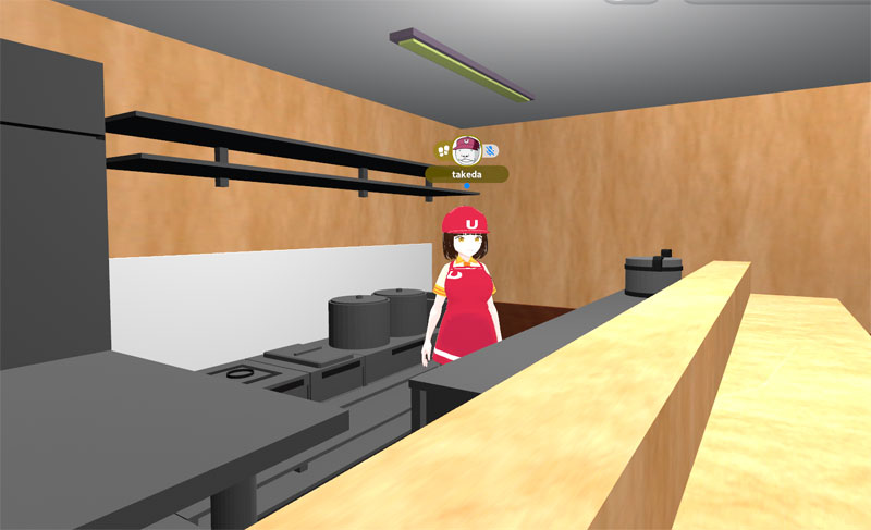 ラーメン屋の厨房を3Dモデルで再現